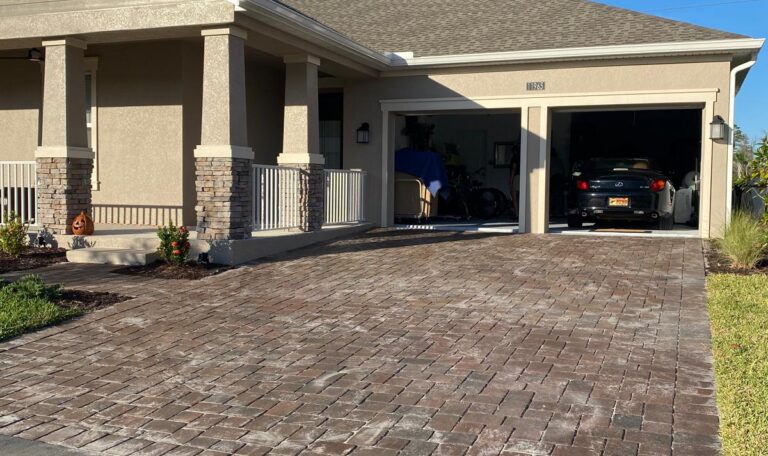 pavers job completed for house