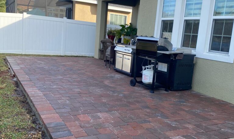 pavers completed for patio and grill