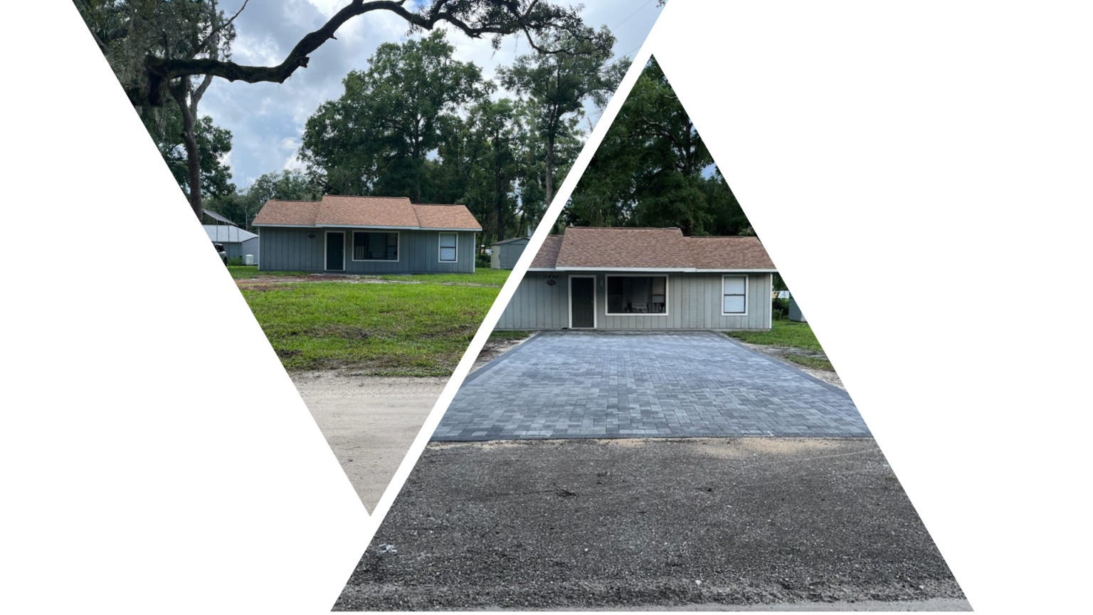 Ace Pavers before and after transp